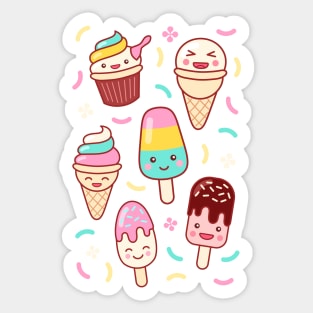 Ice Cream Emoji Mashup #5 Sticker